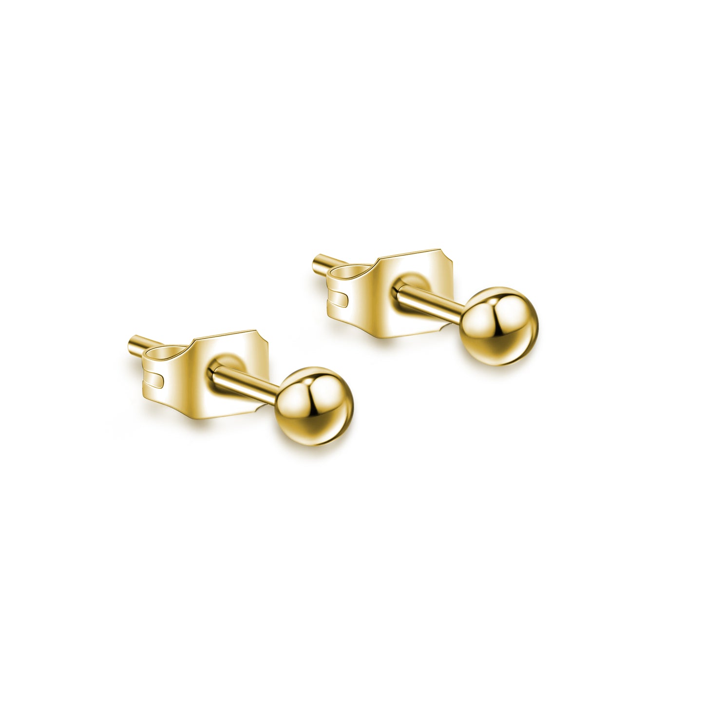 Coppia orecchini sfera diametro 6mm oro
