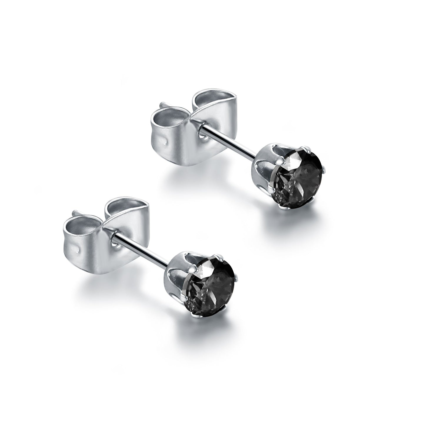 Orecchini Punto Luce – Nero – 6mm