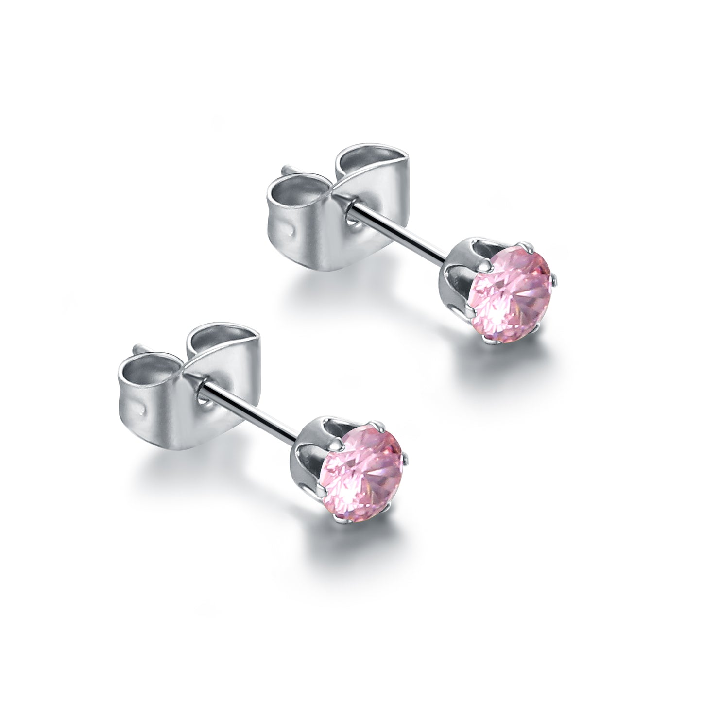 Orecchini Punto Luce – Rosa – 3mm